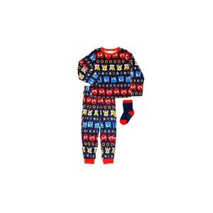 NWT - Sonic the Hedgehog Holiday Velvety 3 pc Pajama & Sock Set